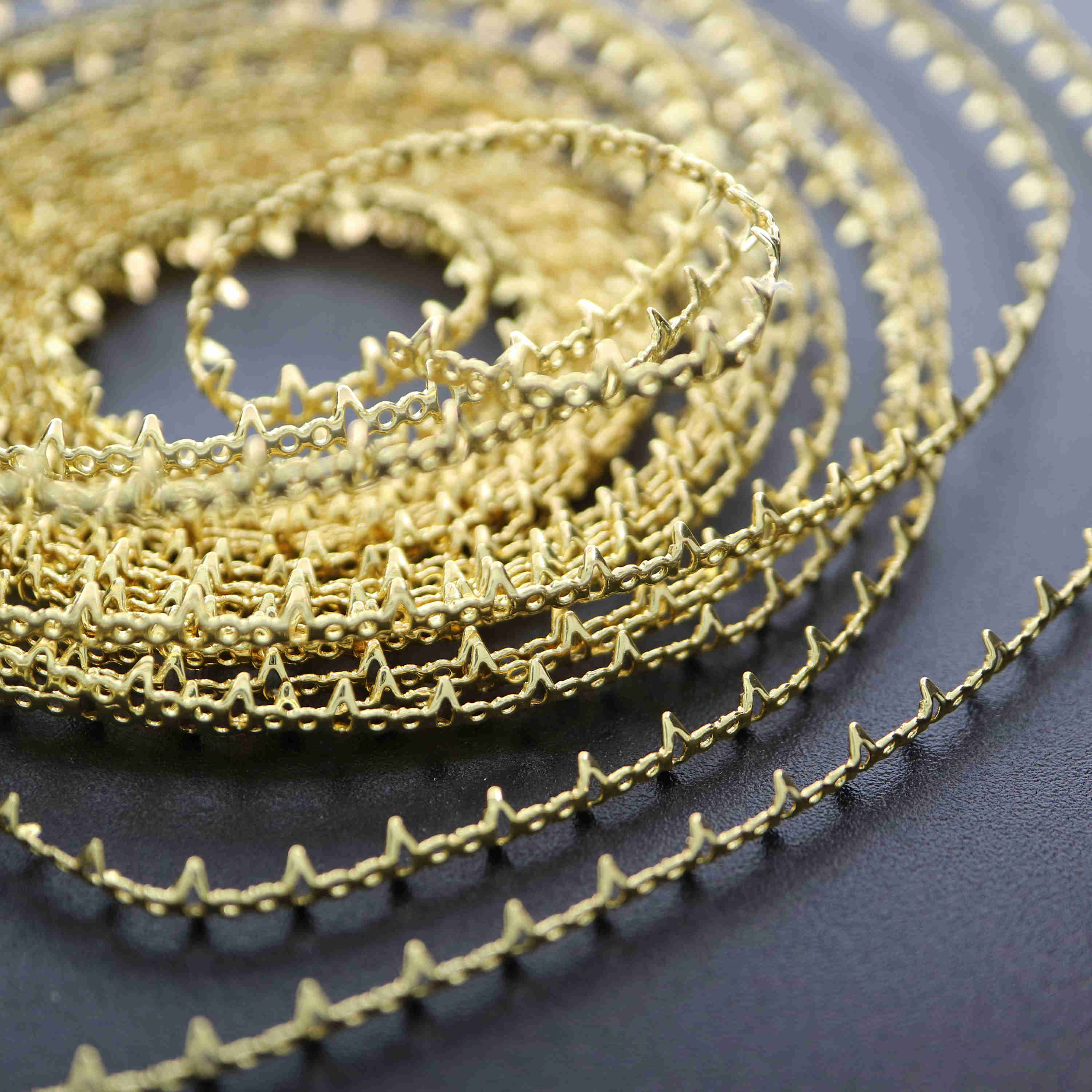 1 Meter Vintage Style Raw Brass Crown Cabochon Stone Wrapping Wire Special DIY Findings 1505019 - Click Image to Close